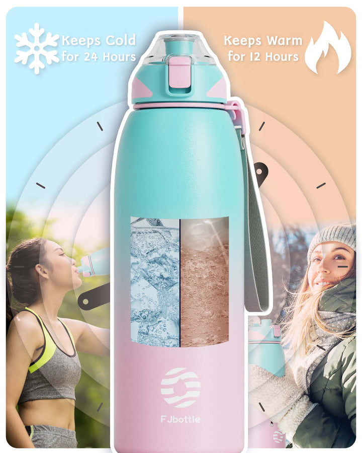 1500ml Edelstahl Thermoskanne Wasserflasche, Kohlensäure geeignet Trinkflasche