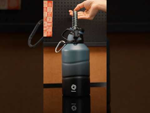 1900ml Thermos Flask Stainless Steel Water Bottle with Magnetic Lid, Carbonated Water Bottle, Blue 