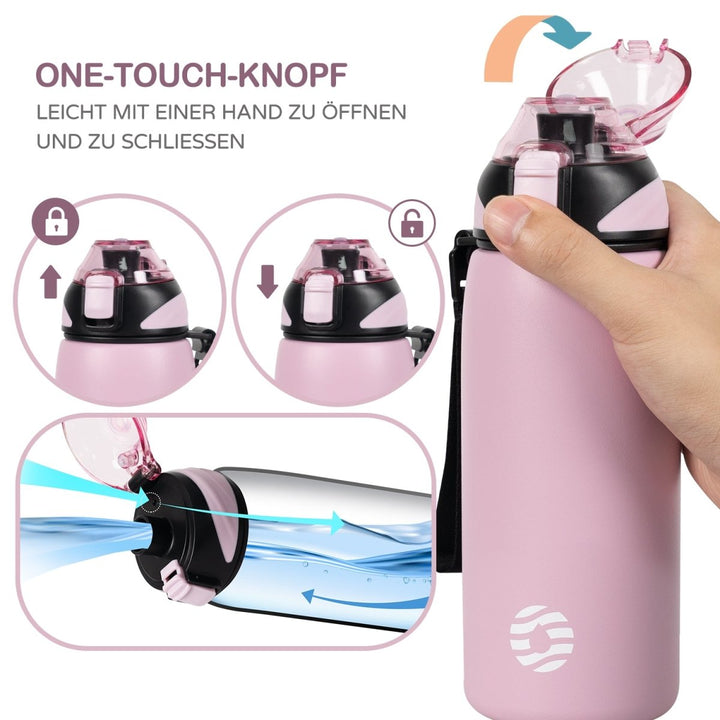 Isolierte Trinkflasche aus Edelstahl 600ml - Rosa - FJBottle-German