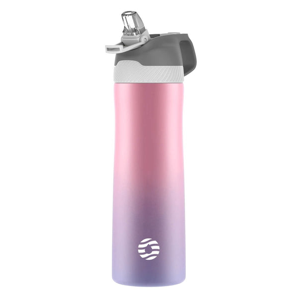 Vakuum Edelstahl Isolierte 550ml, mit Strohhalm-Rosa & Blau - FJBottle-German